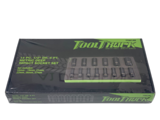 Tool Truck 14pc 1/2 Dr Metric Deep Impact Socket Set 10-27mm