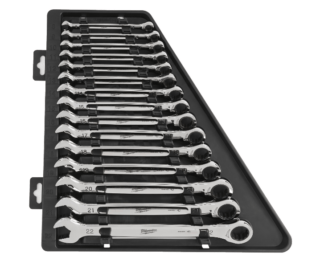 Milwaukee Maxbite Ratchet Combination Spanner Set