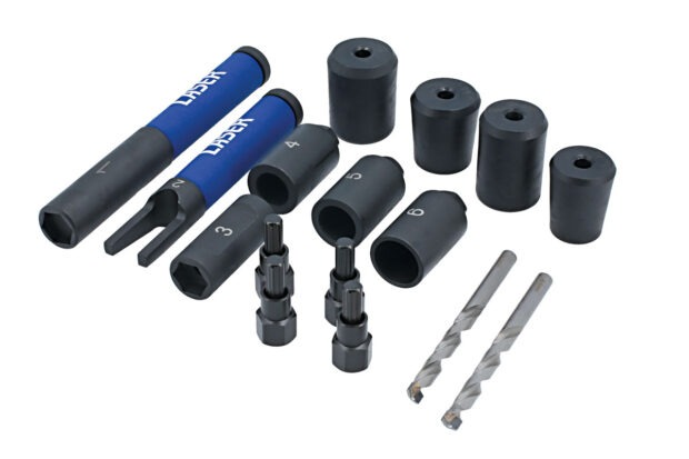 Laser 8912 Locking Wheel Nut Removal Kit - Lug Driller